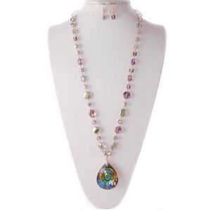 IRIDESCENT TEARDROP NECKLACE